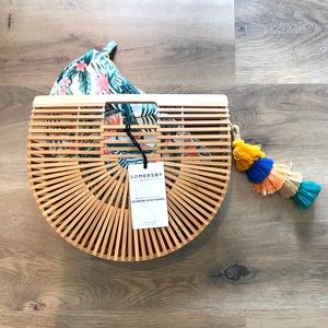 Bamboo purse with insert